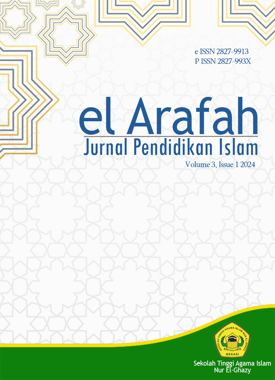 					View Vol. 3 No. 1 (2024): el Arafah: Jurnal Pendidikan Islam
				